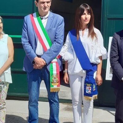 Sindaco Fossano Dario Tallone e consigliere Provincia Cuneo Simona Giaccardi